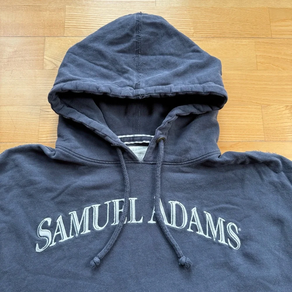 Blue Samuel Adams beer hoodie